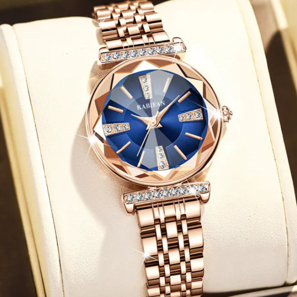 Sylvette  | Women's Diamond Mirror Waterproof Steel Watch