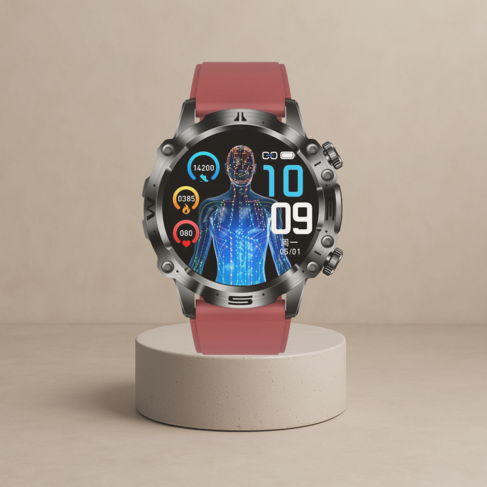 ECG|EKG High Quality Blood Glucose Blood Pressure Health Sports Watch