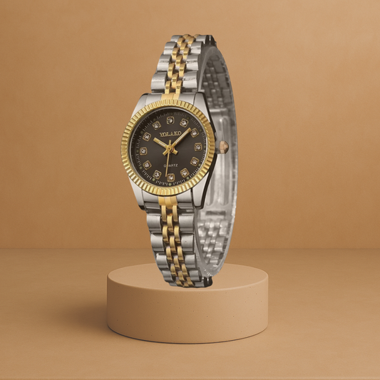 Fay - Elegant round gold wristwatch - Your stylish and practical must-have!