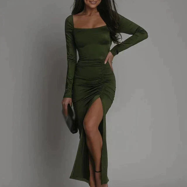 Mila - Luxueuse robe de soirée longue en velours