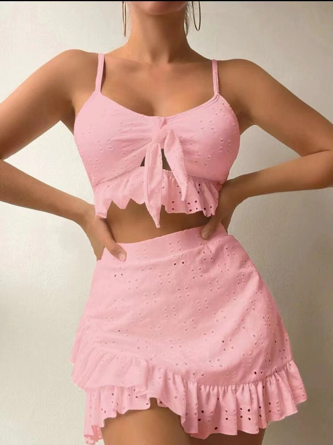 Lyra - Ensemble de Bain 3 Pièces Stylé avec Volants et Jupe pour Femmes