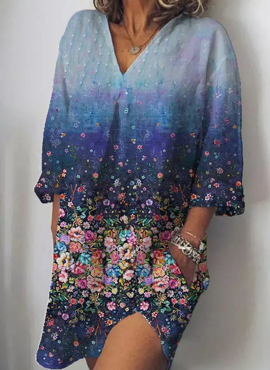 LP | Robe tunique ample et confortable avec motif floral