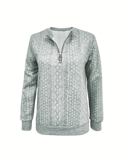 Kiera - Sweat casual demi-zip pour femmes (automne)