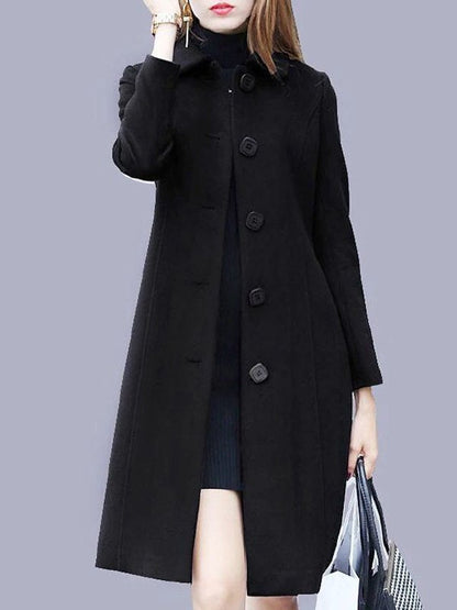 Manteau de laine Slim Temperament pour femmes