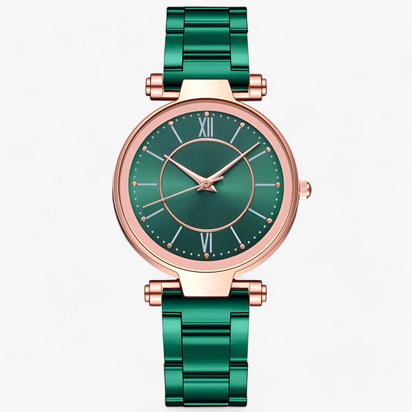 Premium stainless steel round watch