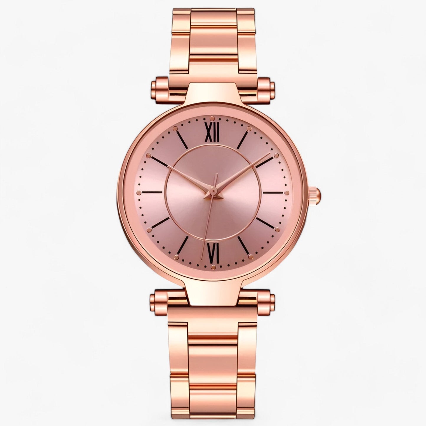 Premium stainless steel round watch