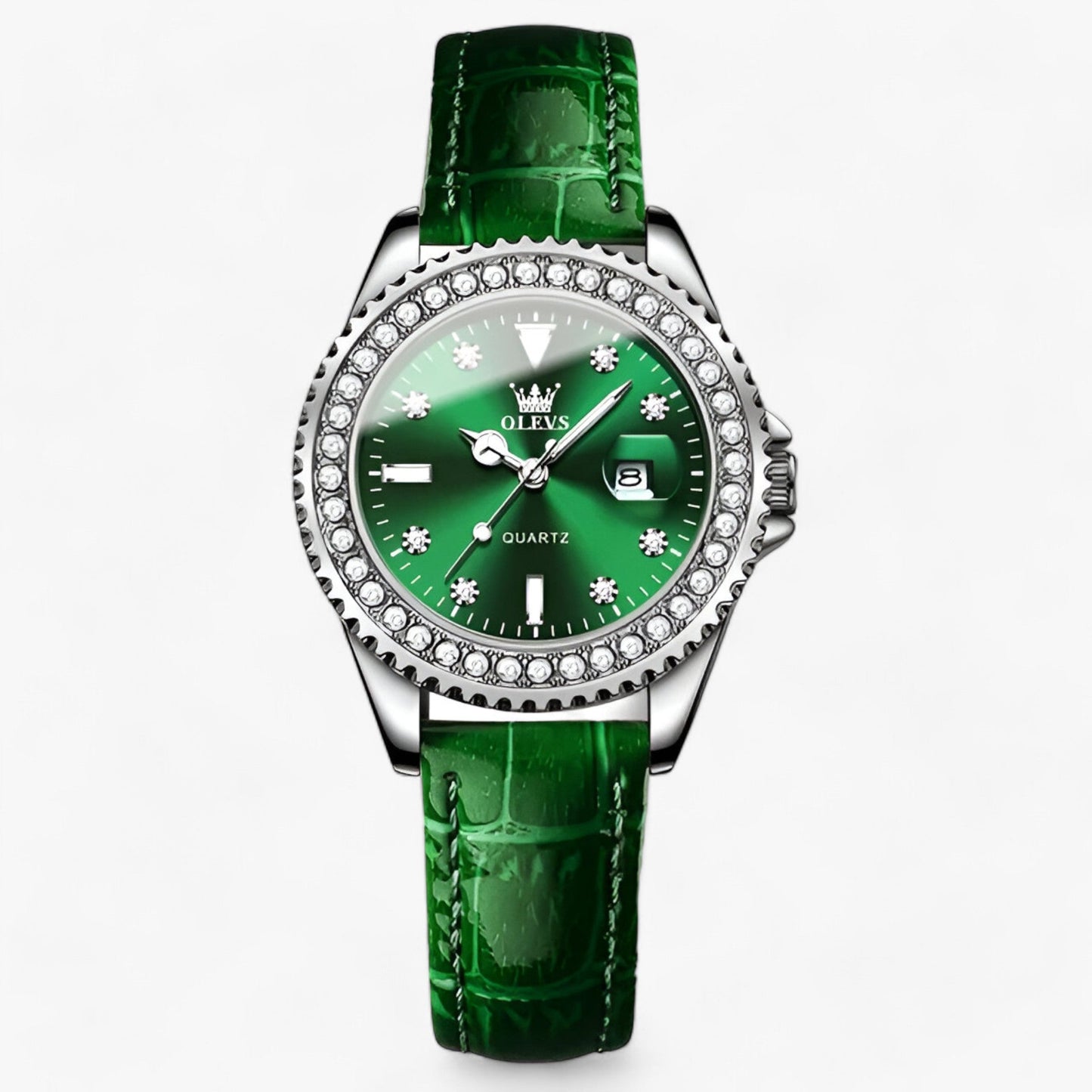 Diamond dial quartz watch and waterproof stainless steel ladies watch