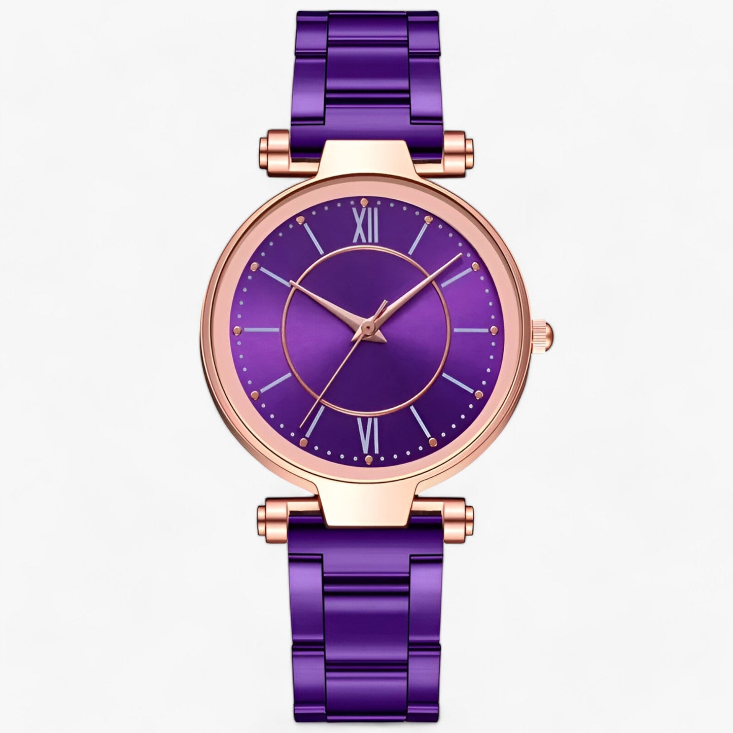 Premium stainless steel round watch